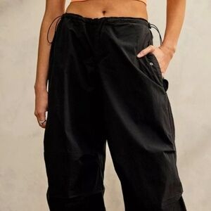 iets frans... Black Baggy Tech Pants